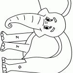 דף צביעה פיל 6