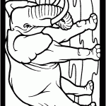 דף צביעה פיל 5