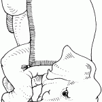 דף צביעה פיל בשעת מנוחה