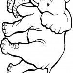 דף צביעה פיל 3