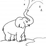 דף צביעה פיל 9