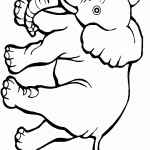 דף צביעה פיל 3