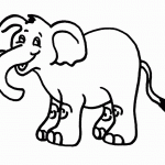 דף צביעה פיל 2