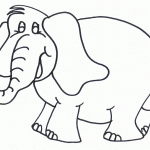 דף צביעה פיל 1