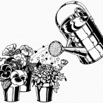 דף צביעה פרחים 26