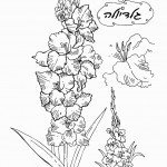 דף צביעה פרחים 9