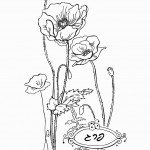 דף צביעה פרחים 6