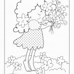 דף צביעה פרחים 5