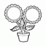 דף צביעה פרחים 64