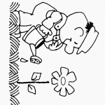 דף צביעה פרחים 59