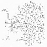 דף צביעה פרחים 55