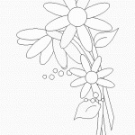 דף צביעה פרחים 53