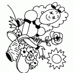 דף צביעה פרחים 69