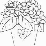 דף צביעה פרחים 47