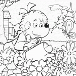 דף צביעה פרחים 45