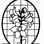 דף צביעה פרחים 34