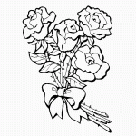 דף צביעה פרחים 33