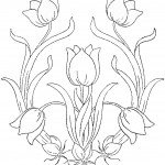 דף צביעה פרחים 75