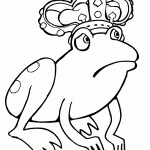 דף צביעה צפרדע עם כתר נסיך 2 דף צביעה צפרדע עם כתר נסיך 2