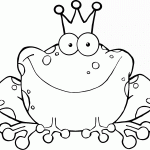 דף צביעה צפרדע עם כתר נסיך 1 דף צביעה צפרדע עם כתר נסיך 1
