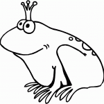 דף צביעה צפרדע עם כתר דף צביעה צפרדע עם כתר