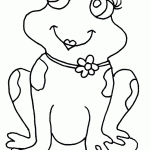 דף צביעה צפרדעית עונדת שרשרת דף צביעה צפרדעית עונדת שרשרת