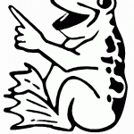 דף צביעה צפרדע מתבדח דף צביעה צפרדע מתבדח