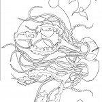 דף צביעה מדוזה 4