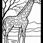 דף צביעה ג'ירפה 1 דף צביעה ג'ירפה 1
