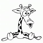 דף צביעה ג'ירפה מצחיקה במיוחד דף צביעה ג'ירפה מצחיקה במיוחד