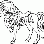 דף צביעה סוס 15