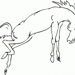 דף צביעה סוס בדהירה