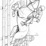 דף צביעה רוכב מקצועי במירוץ מכשולים