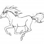 דף צביעה סוס 8