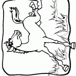 דף צביעה סוס 4