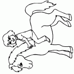 דף צביעה סוס 2