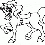דף צביעה סוס 14