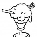 דף צביעה גביע גלידה 7