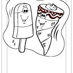 דף צביעה גביע גלידה וארטיק נפגשים