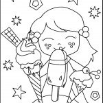 דף צביעה מלקקת ארטיק בהנאה