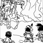 אינדיאני רכוב על סוס פוגש בילדים