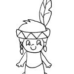 דף צביעה פעוט אינדיאני