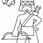 ילד אינדיאני עם חץ וקשת