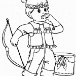 ילד אינדיאני אוחז בקשת