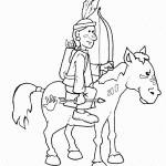 אינדיאני רוכב על סוסו