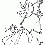 אימא חרגולה מובילה תינוק בעגלה