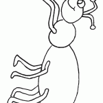 דף צביעה נמלה 2