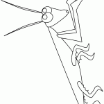 דף צביעה חגב 1