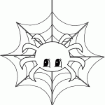 דף צביעה עכביש 1