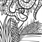 דף צביעה נחש מסתתר בג'ונגל 2